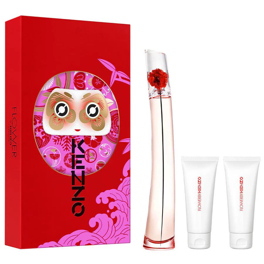 Kenzo Flower L'Absolu Eau De Parfum 100ml and Body Lotion 75ml x 2 luxury floral fragrance set