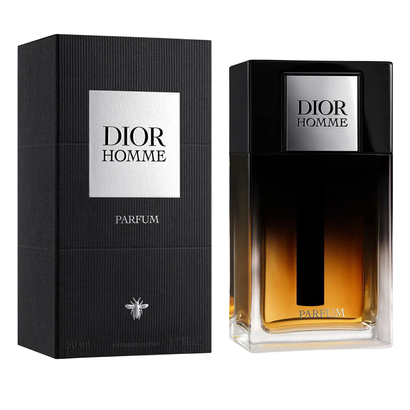 Dior Homme parfum bottle and packaging on a white background