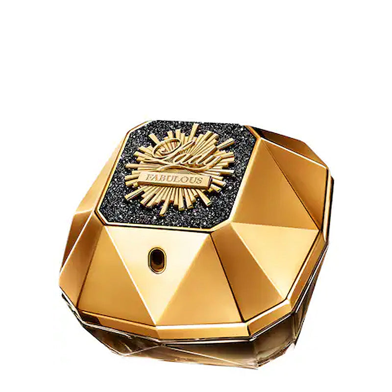 Paco Rabanne Lady Million Fabulous Eau De Parfum Intense 50ml a glittering black diamond-shaped bottle
