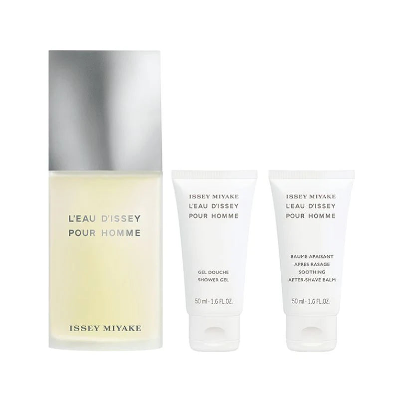 Issey Miyake L'Eau D'Issey Men Eau De Toilette 125ml After Shave Balm 50ml Shower Gel 50ml