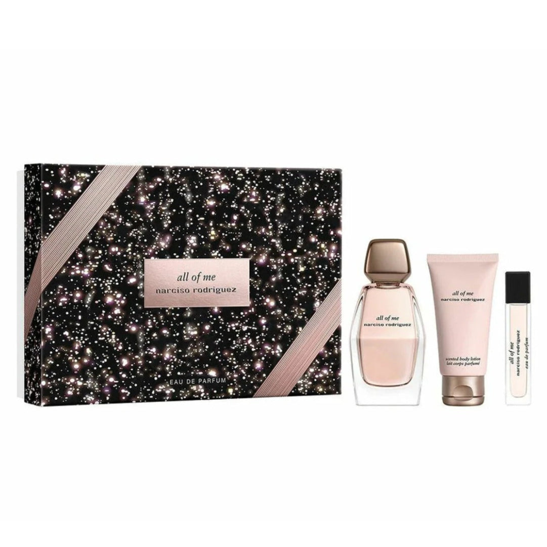 Narciso Rodriguez All of Me Eau De Parfum 90ml 10ml and Body Lotion 50ml luxury floral musky fragrance set