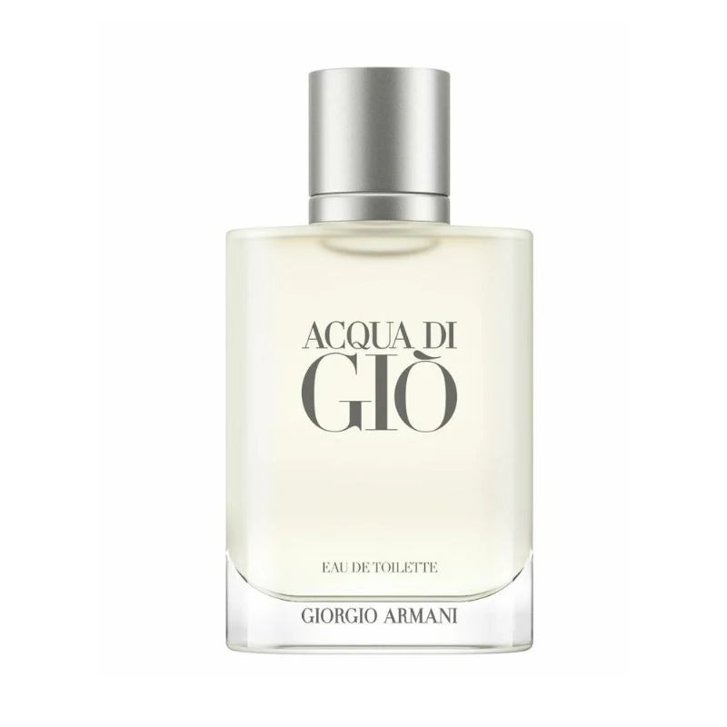 Giorgio Armani Acqua di Giò Eau de Toilette 100ml in the iconic clear and frosted glass bottle