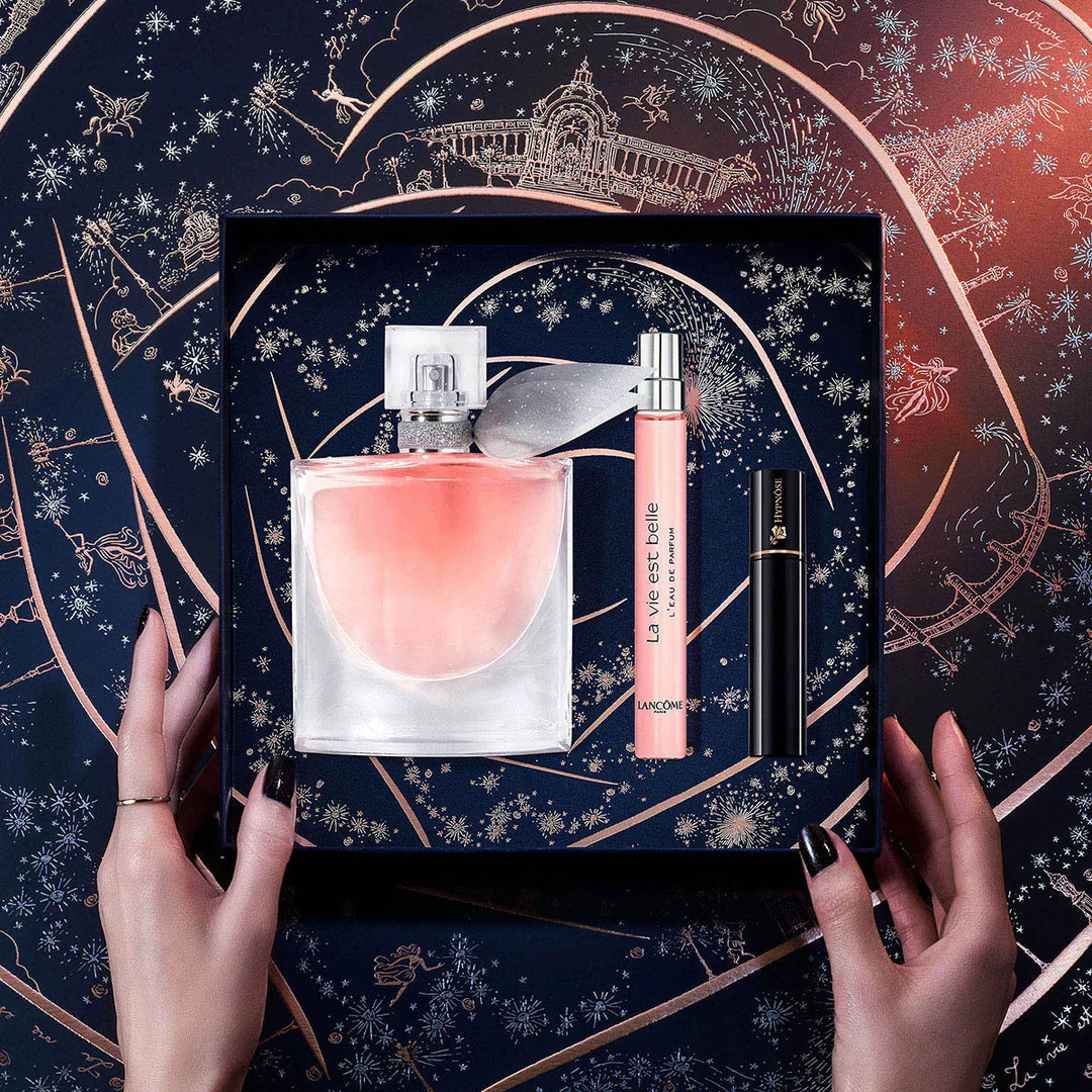 lancome la vie est belle eau de parfum 50ml gift set with 10ml and hypnose mascara
