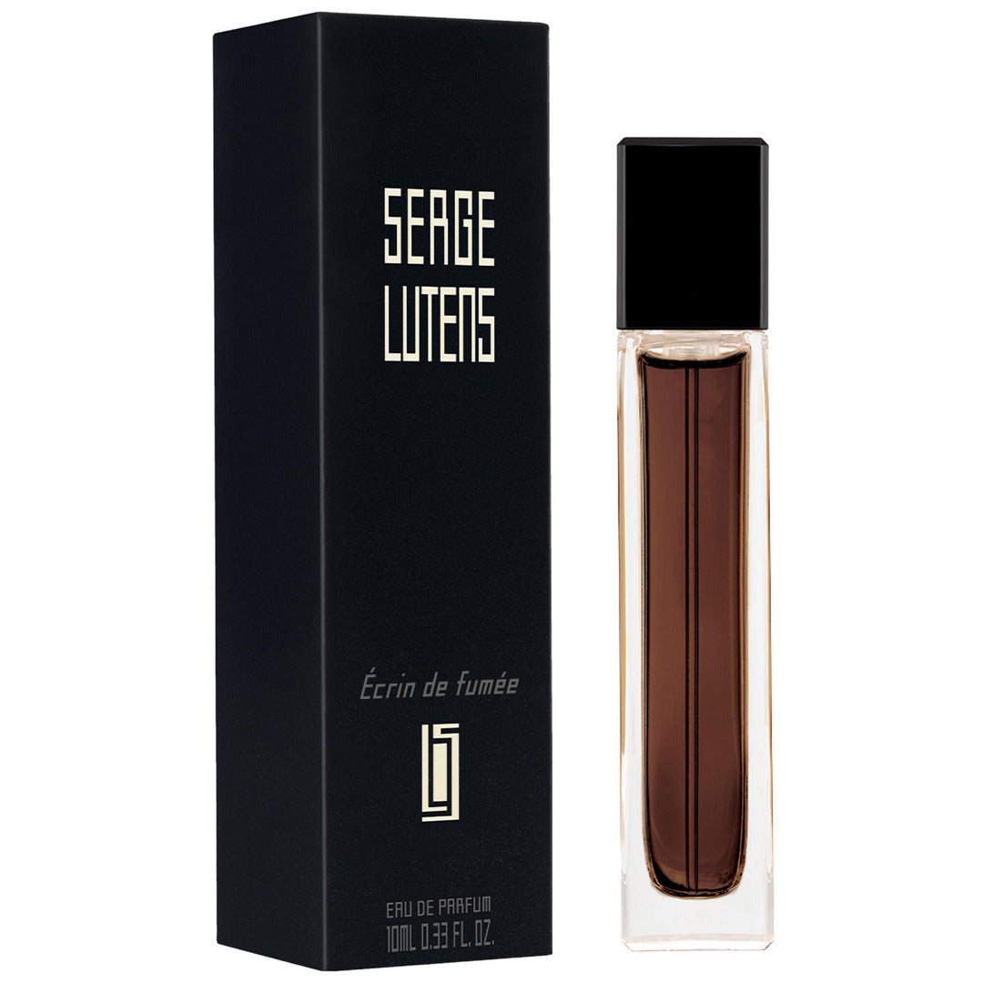 Serge Lutens Écrin De Fumée Eau De Parfum 10ml miniature bottle in sleek, minimalist packaging