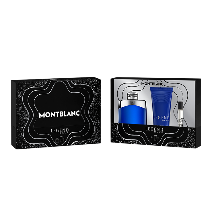 Montblanc Legend perfume set packaging on a white background