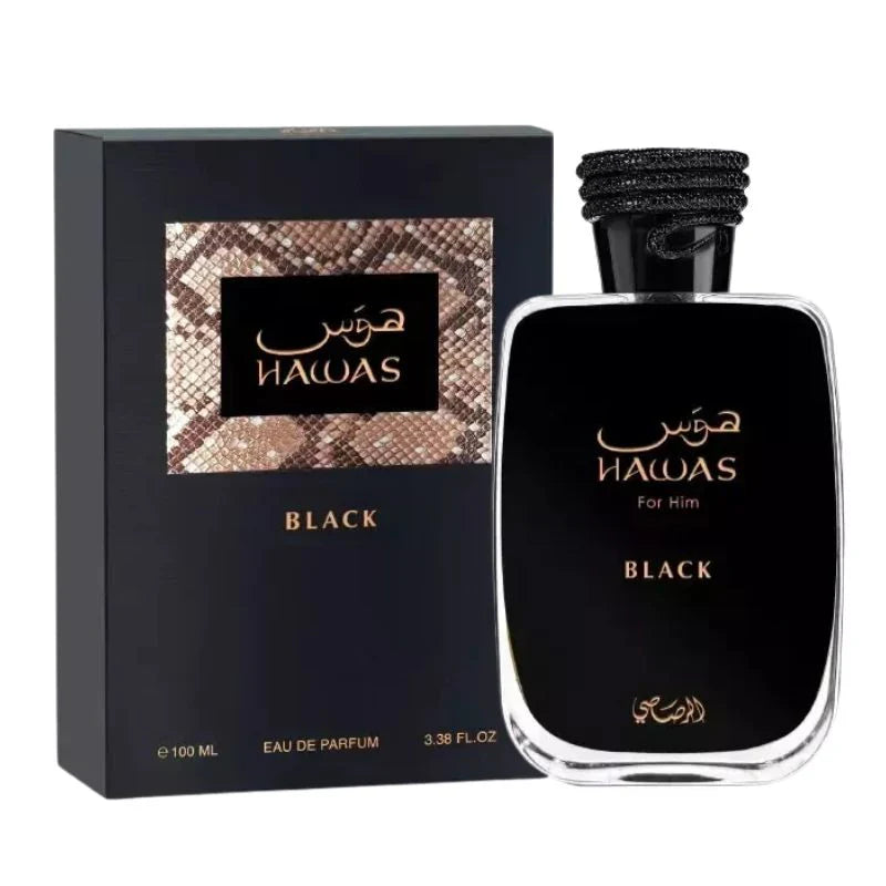 Rasasi Hawas Black Eau De Parfum 100ml bottle