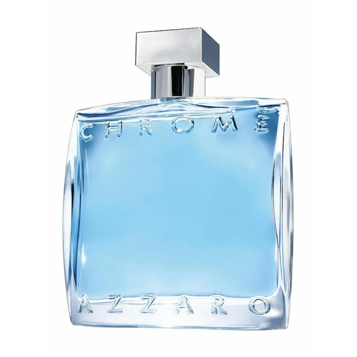 Azzaro Chrome perfume bottle on a white background