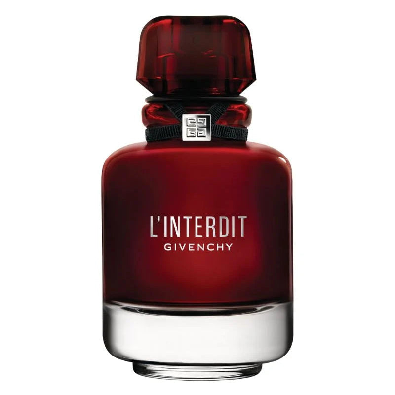 Givenchy L'Interdit Eau de Parfum Rouge 80ml bottle in lacquered red glass