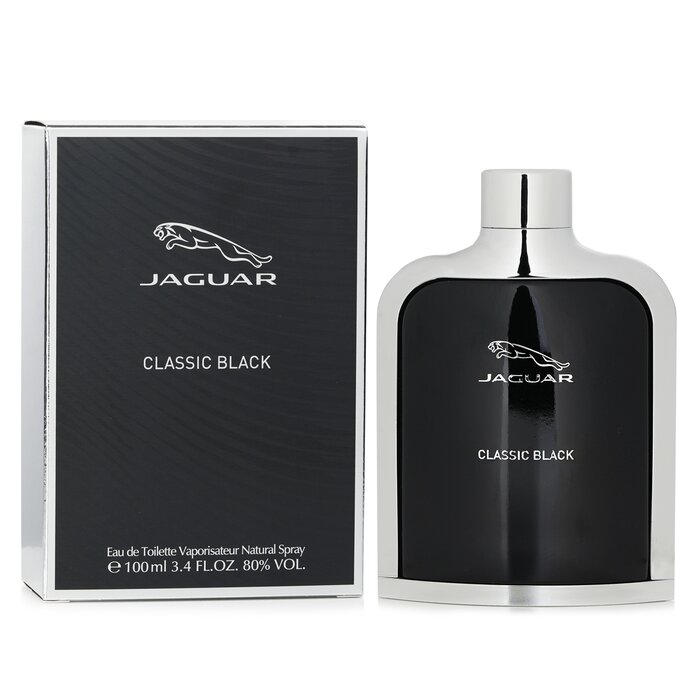 Jaguar Classic Black perfume bottle and packaging on a white background