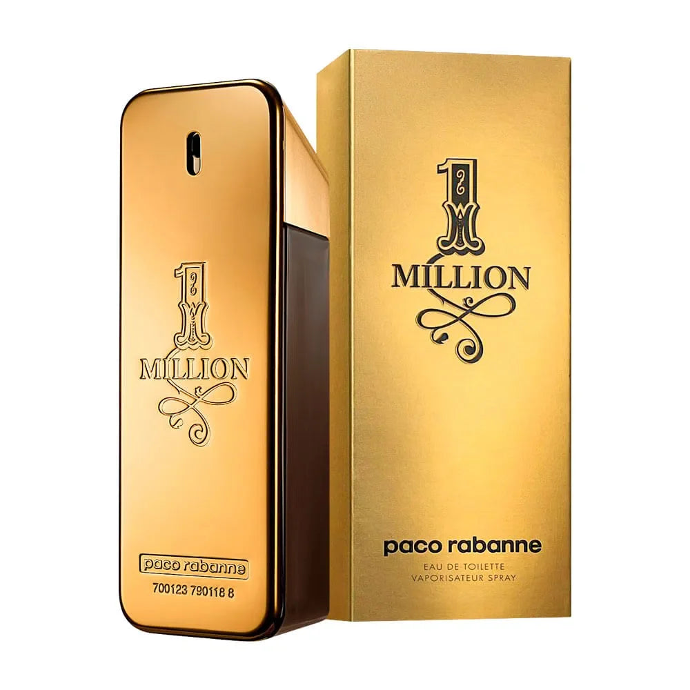 Paco Rabanne 1 Million EDT 200ml bottle in signature gold ingot design