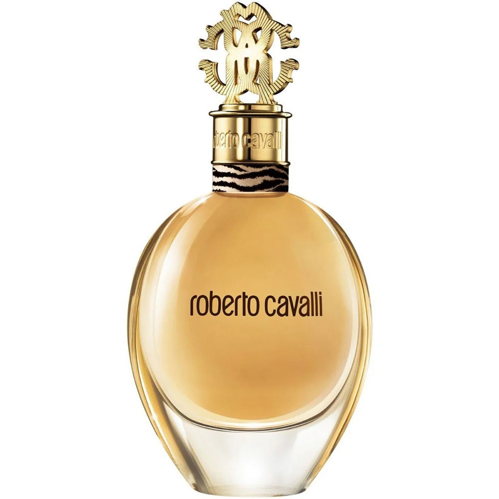 Roberto Cavalli Eau de Parfum 50ml bottle with gold tiara cap