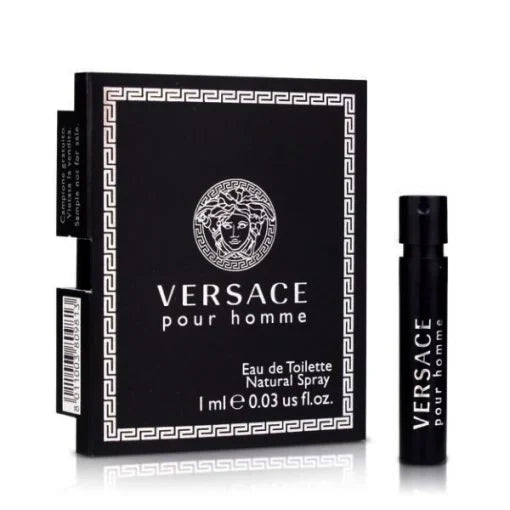 Versace pour homme eau de toilette packaging on a white background