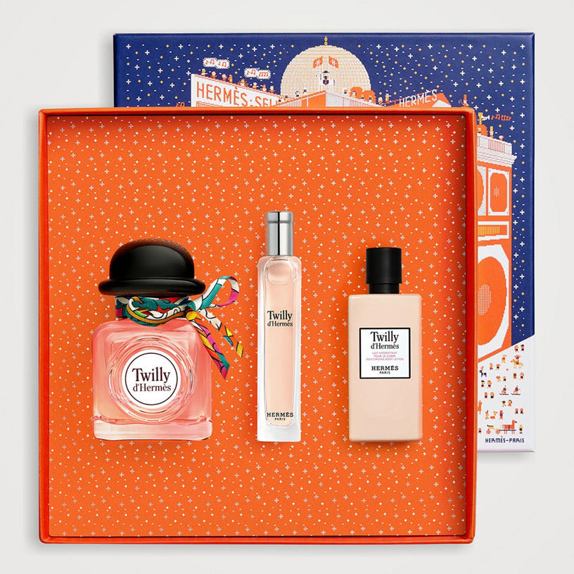 Hermès Twilly d’Hermès Eau de Parfum 85ml gift set with 15ml travel spray and moisturizing body lotion 80ml