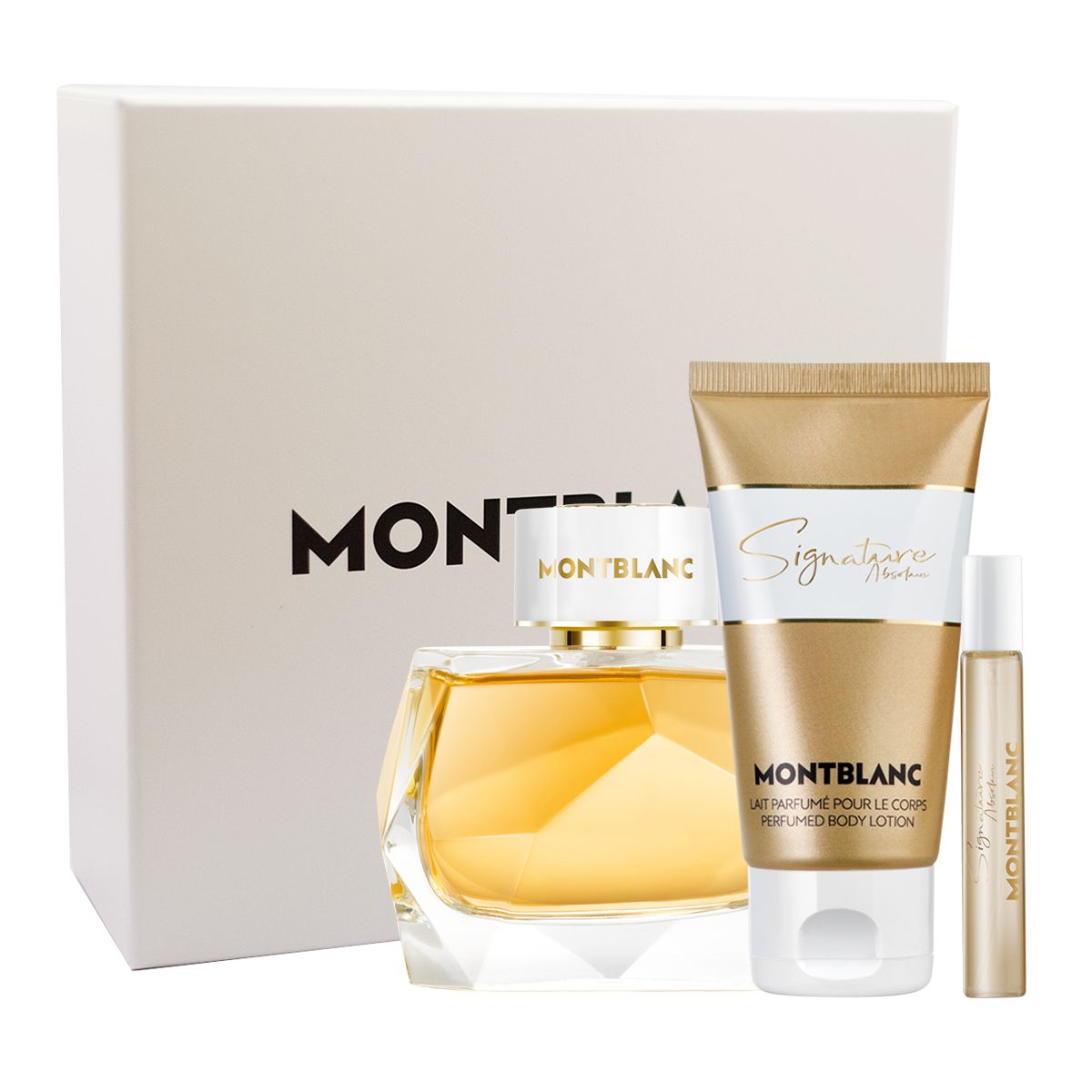 Montblanc Signature Absolu Eau De Parfum 90ml 7.5ml and Body Lotion 100ml luxury fragrance set for women