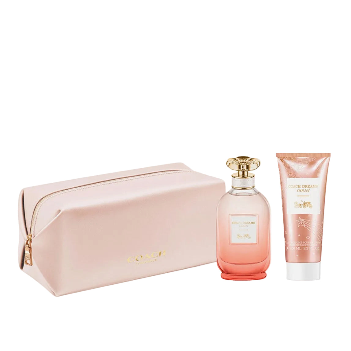Coach Dreams Sunset Eau De Parfum gift set 90ml with body lotion 100ml and pouch