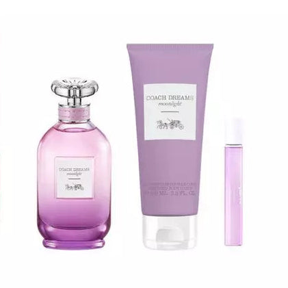 Coach Dreams Moonlight Eau De Parfum gift set 90ml with 7.5ml travel spray and 100ml body lotion