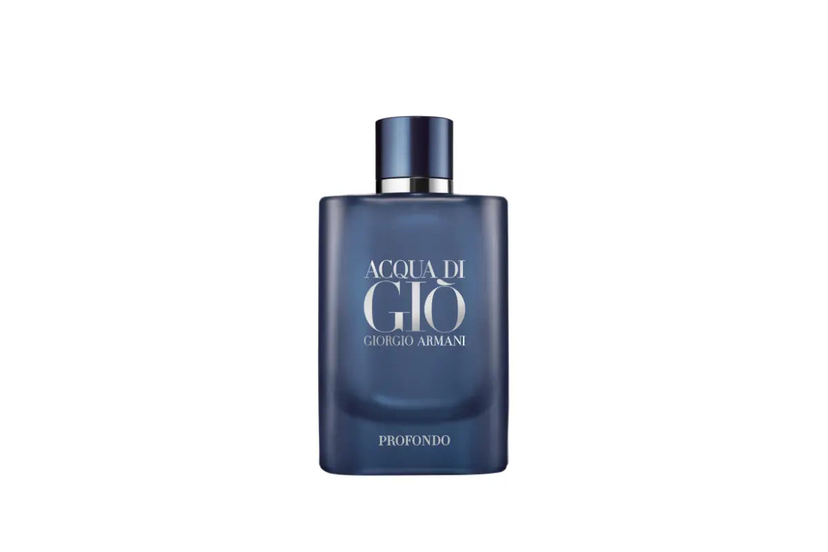 Giorgio Armani Acqua di Gio Profondo perfume bottle on a white background