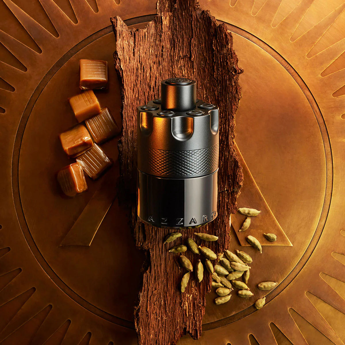 Azzaro The Most Wanted Eau De Parfum Intense bottle with fragrance notes