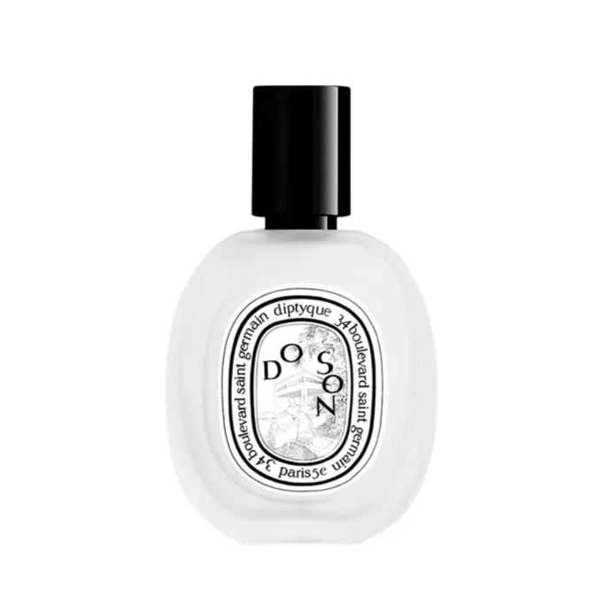 Diptyque Do Son hair mist bottle on a white background