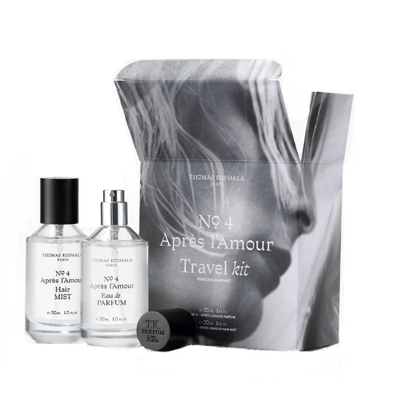 Thomas Kosmala No. 4 Après l’Amour Eau De Parfum 30ml and Hair Mist 30ml set in sleek, elegant packaging