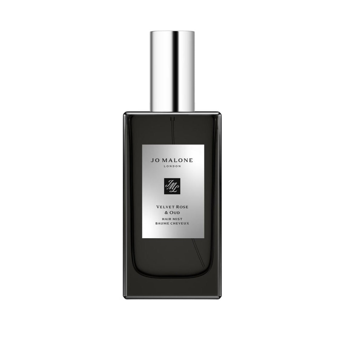 Jo Malone Velvet Rose & Oud hair mist bottle on a white background