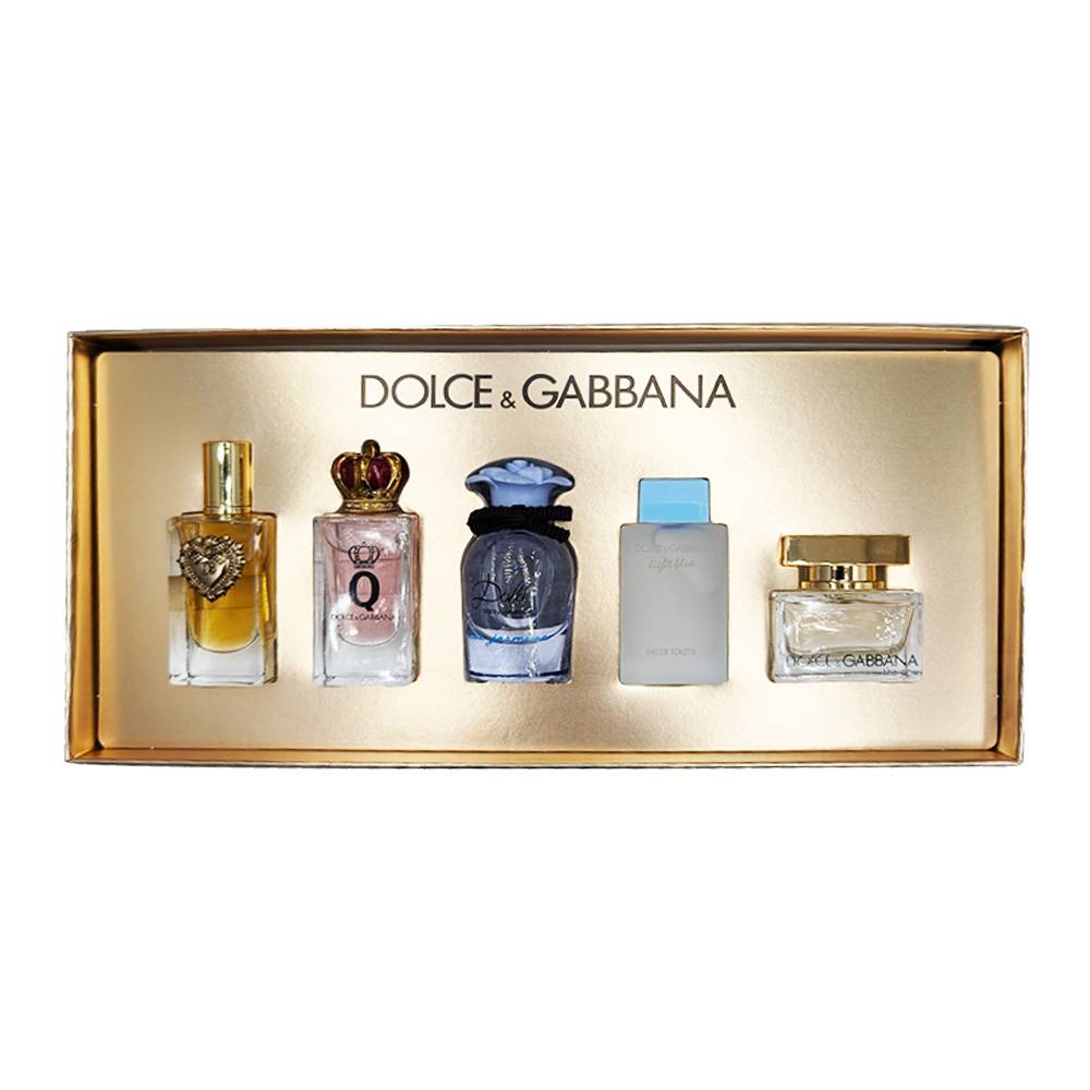 dolce & gabbana miniature perfume set devotion q blue jasmine the one light blue