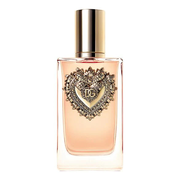 Dolce & Gabbana Devotion Eau de Parfum 100ml bottle featuring the signature Sacred Heart design