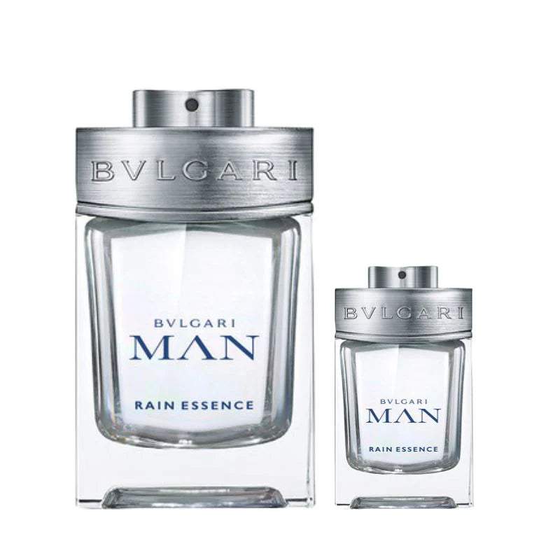 Bvlgari Man Rain Essence Eau De Parfum Gift Set with 100ml bottle and 15ml travel spray