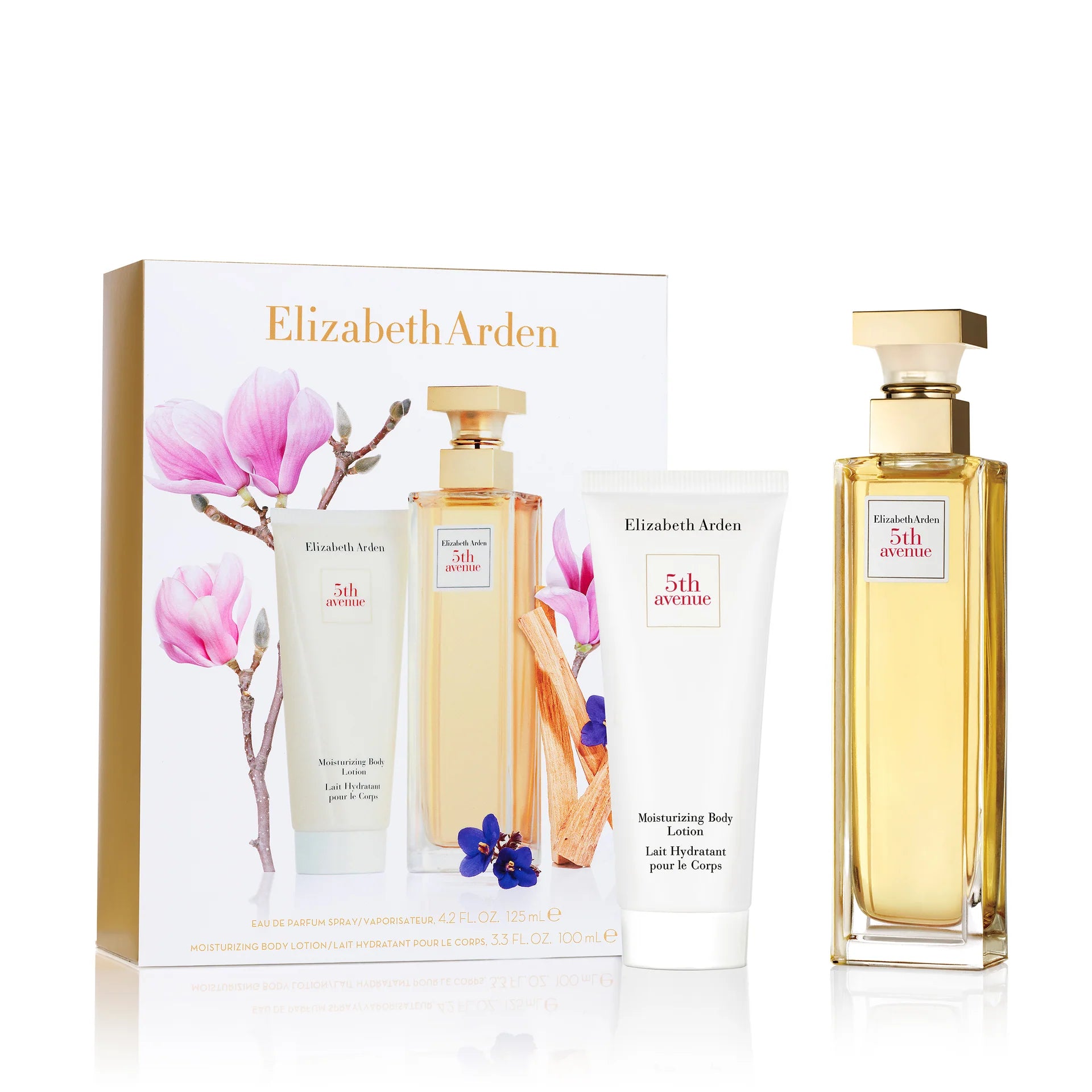 Elizabeth Arden 5th Avenue Eau De Parfum 125ml with body lotion 100ml gift set – elegant floral women’s fragrance