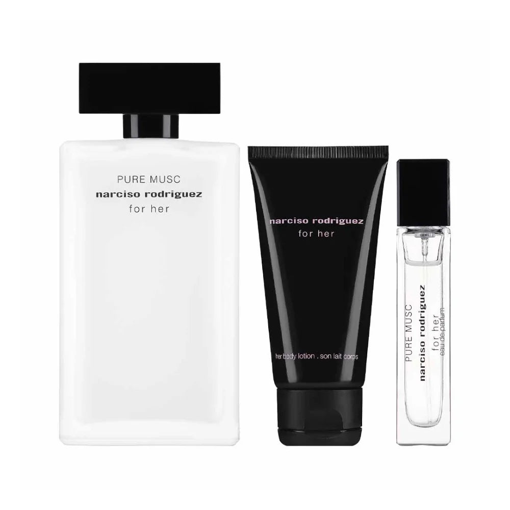 Narciso Rodriguez Pure Musc Eau De Parfum 100ml + 10ml + Body Lotion 50ml