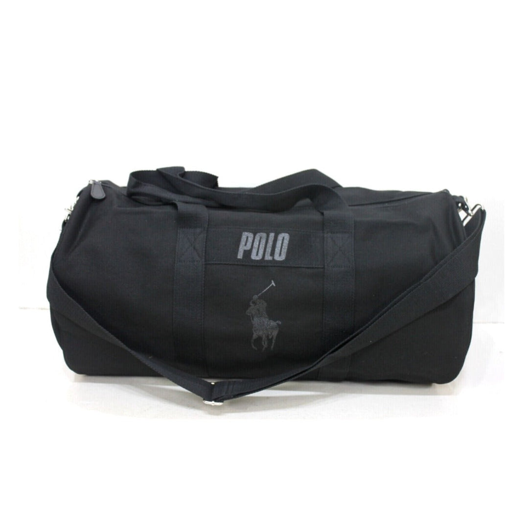 Ralph Lauren Polo Black Duffle Bag featuring iconic polo logo