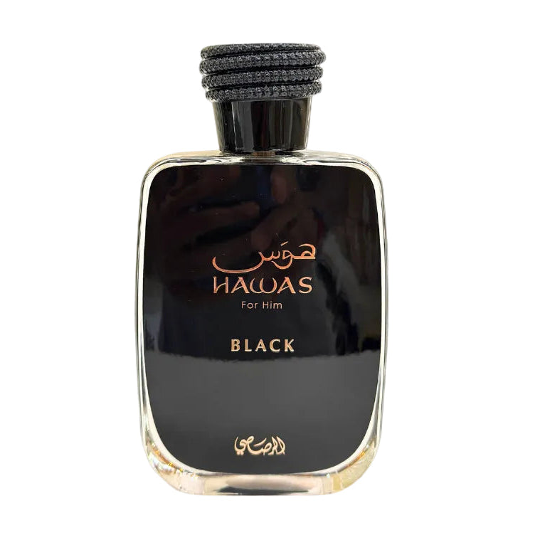 Rasasi Hawas Black Eau De Parfum 100ml bottle