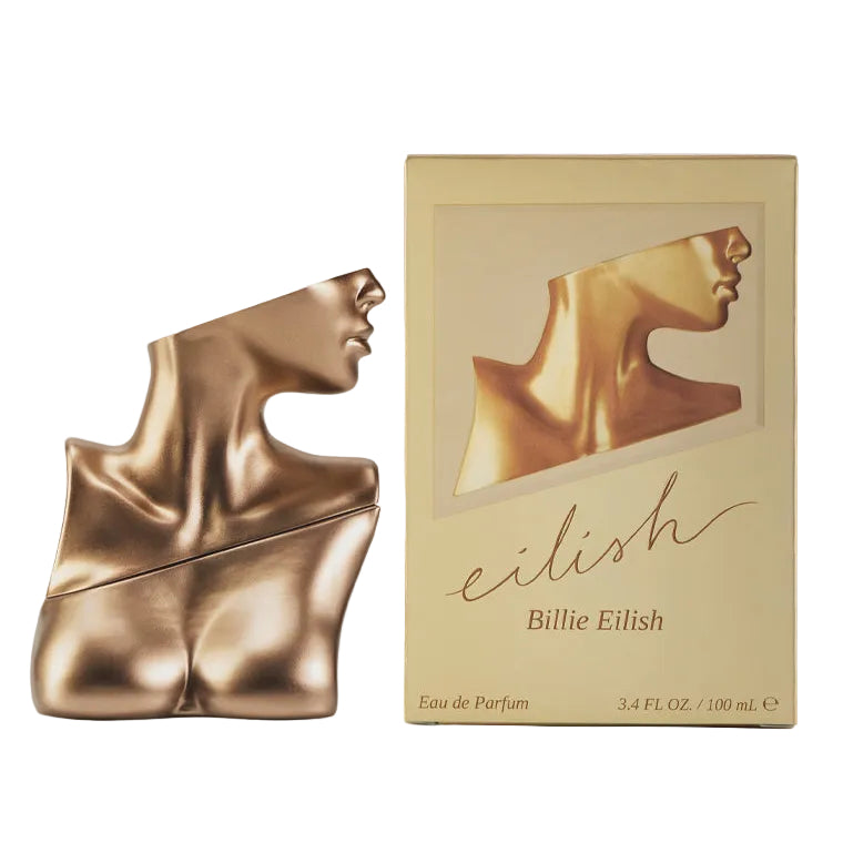 Billie Eilish Eilish Eau de Parfum 100ml in the sculptural amber-bronze bust-shaped bottle