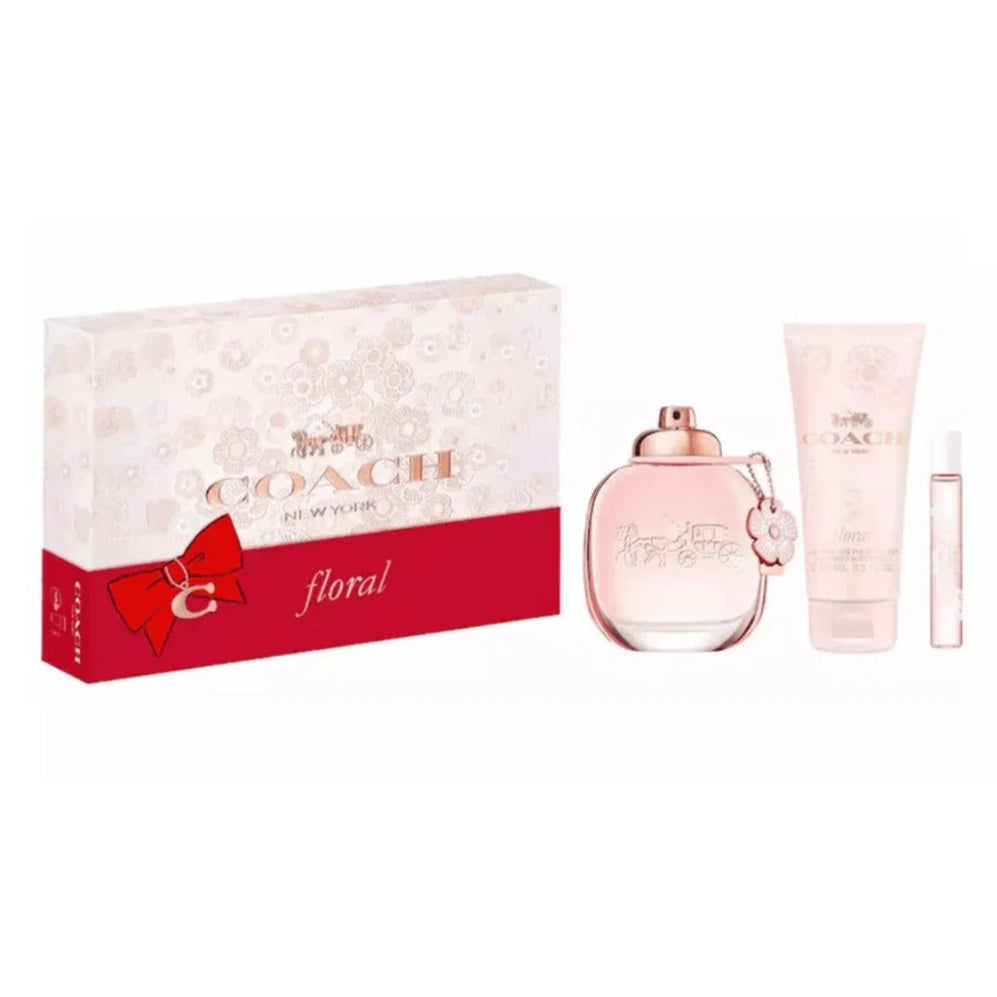 Coach Floral Eau De Parfum 90ml + 7.5ml + Body Lotion 100ml