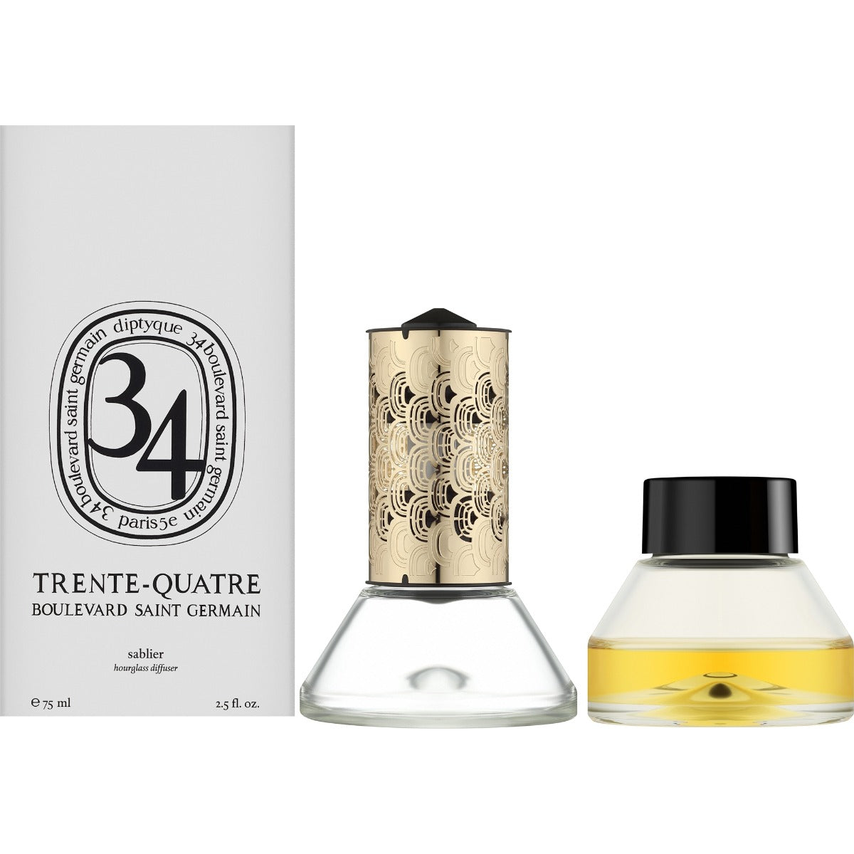Diptyque 34 Boulevard Saint Germain Hourglass Diffuser 75ml