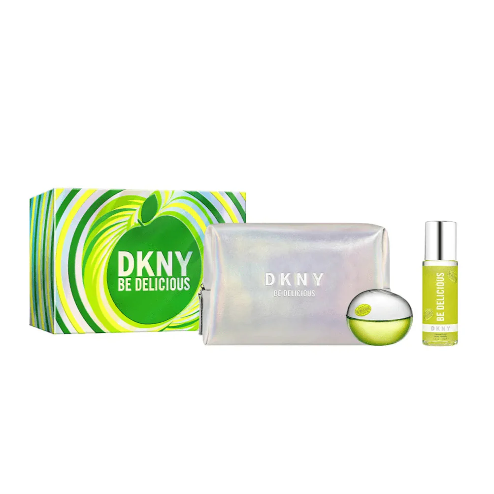 DKNY Be Delicious Eau De Parfum 100ml Body Mist 125ml and pouch luxury fragrance set