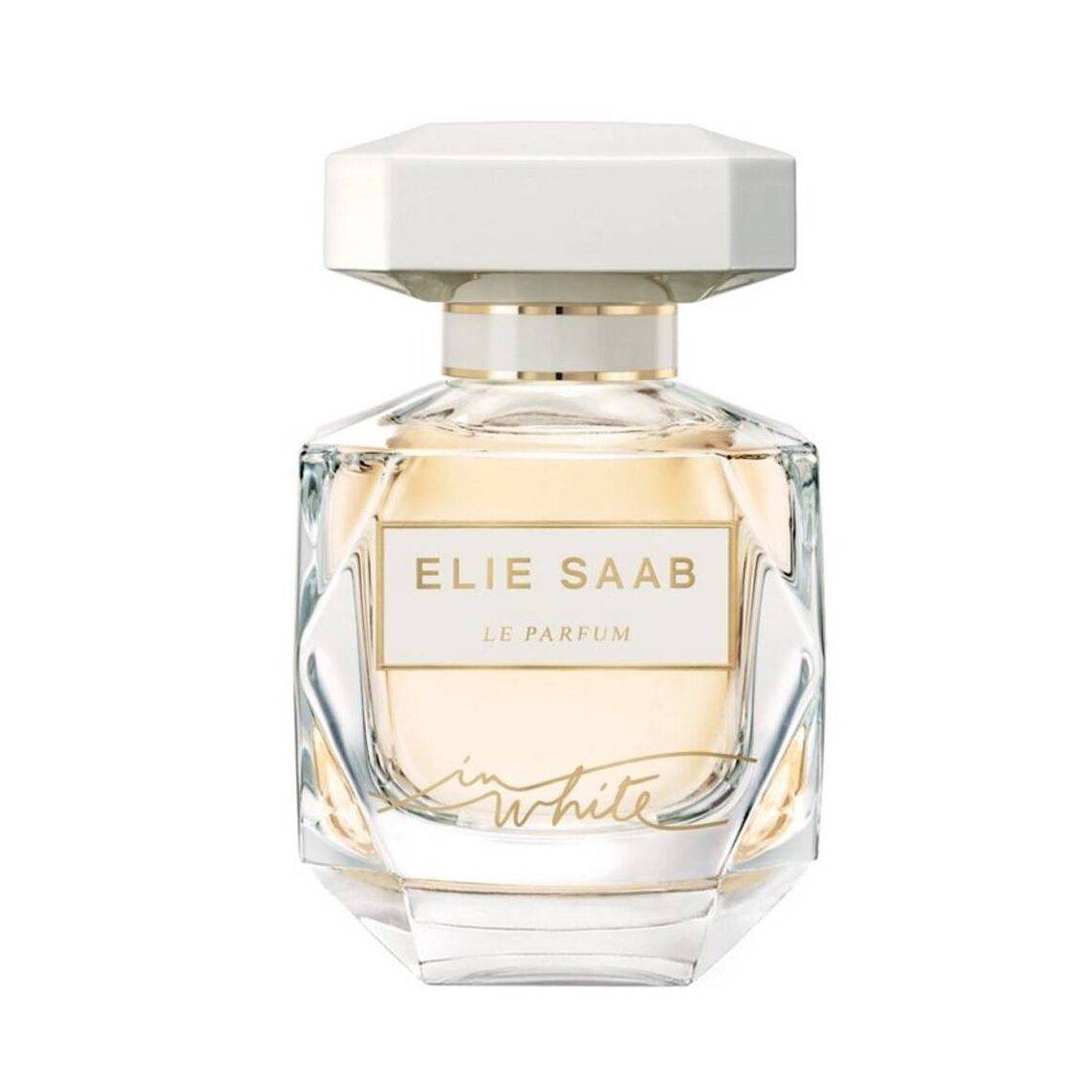 Elie Saab Le Parfum in White 90ml bottle in faceted white and gold glass
