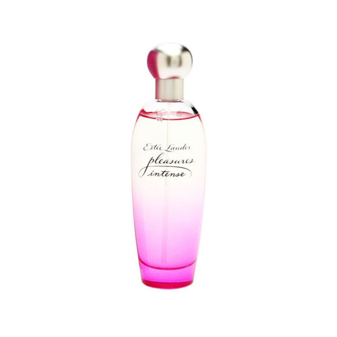Estée Lauder Pleasures Intense Eau de Parfum 100ml bottle in minimalist pink-tinted glass