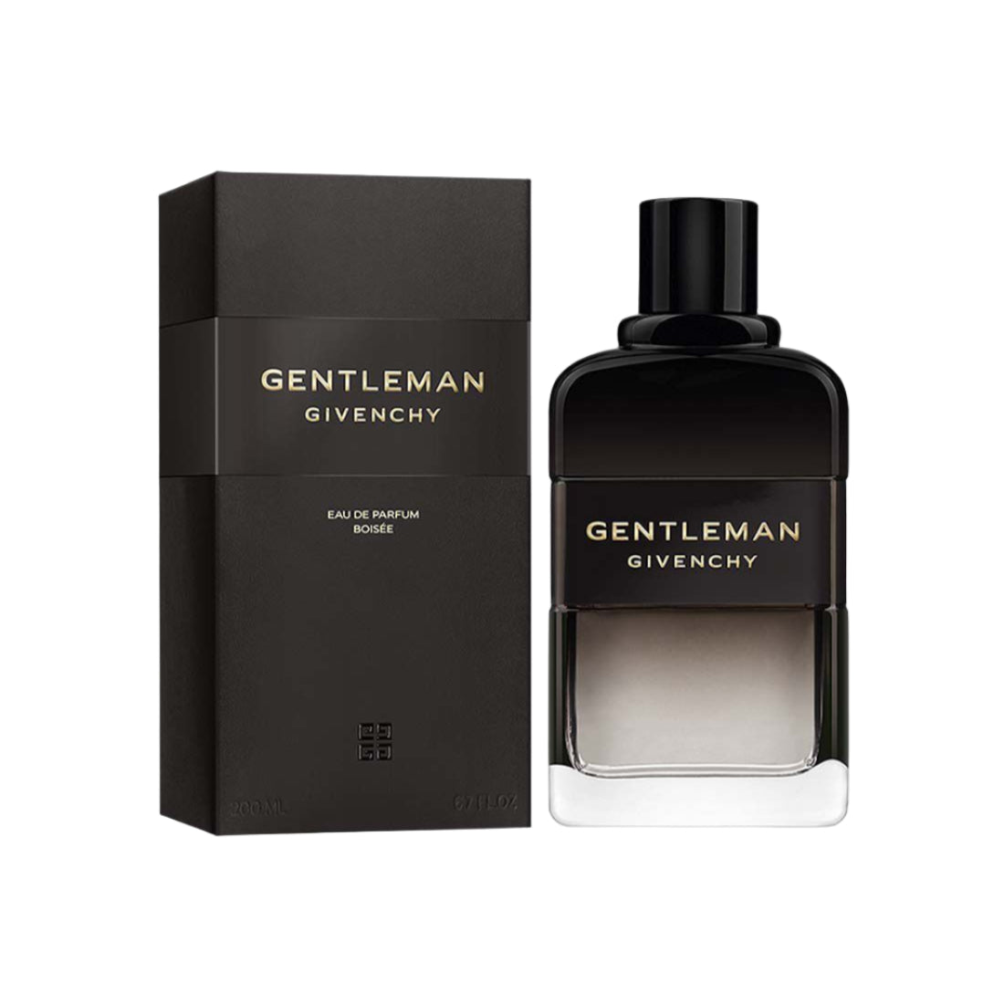 Givenchy Gentleman perfume bottle and packaging on a white background