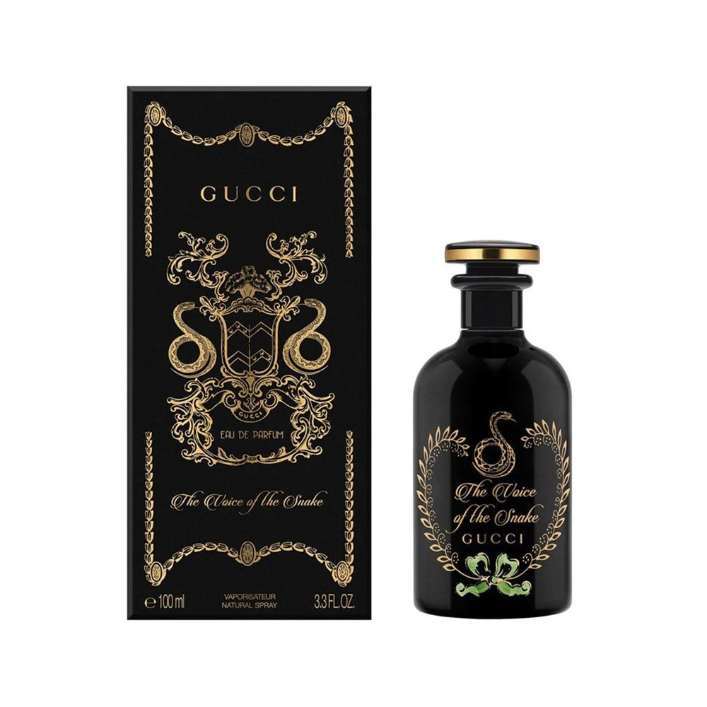 Gucci The Alchemist's Garden The Voice of the Snake Eau de Parfum 100ml in a precious black lacquered bottle