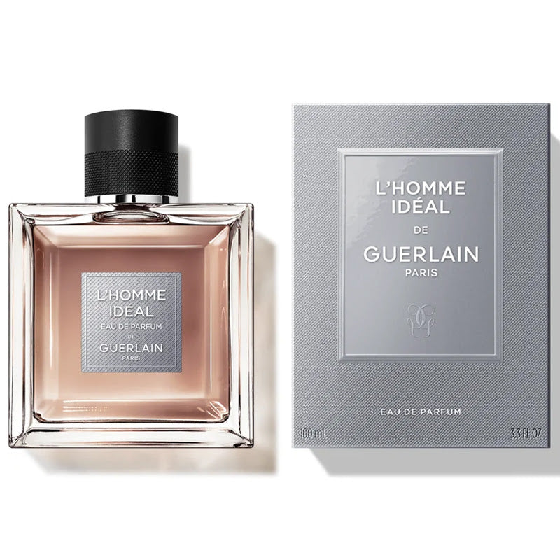 Guerlain L'Homme Idéal Eau de Parfum 100ml in the iconic Guerlain bee bottle and deep amber juice