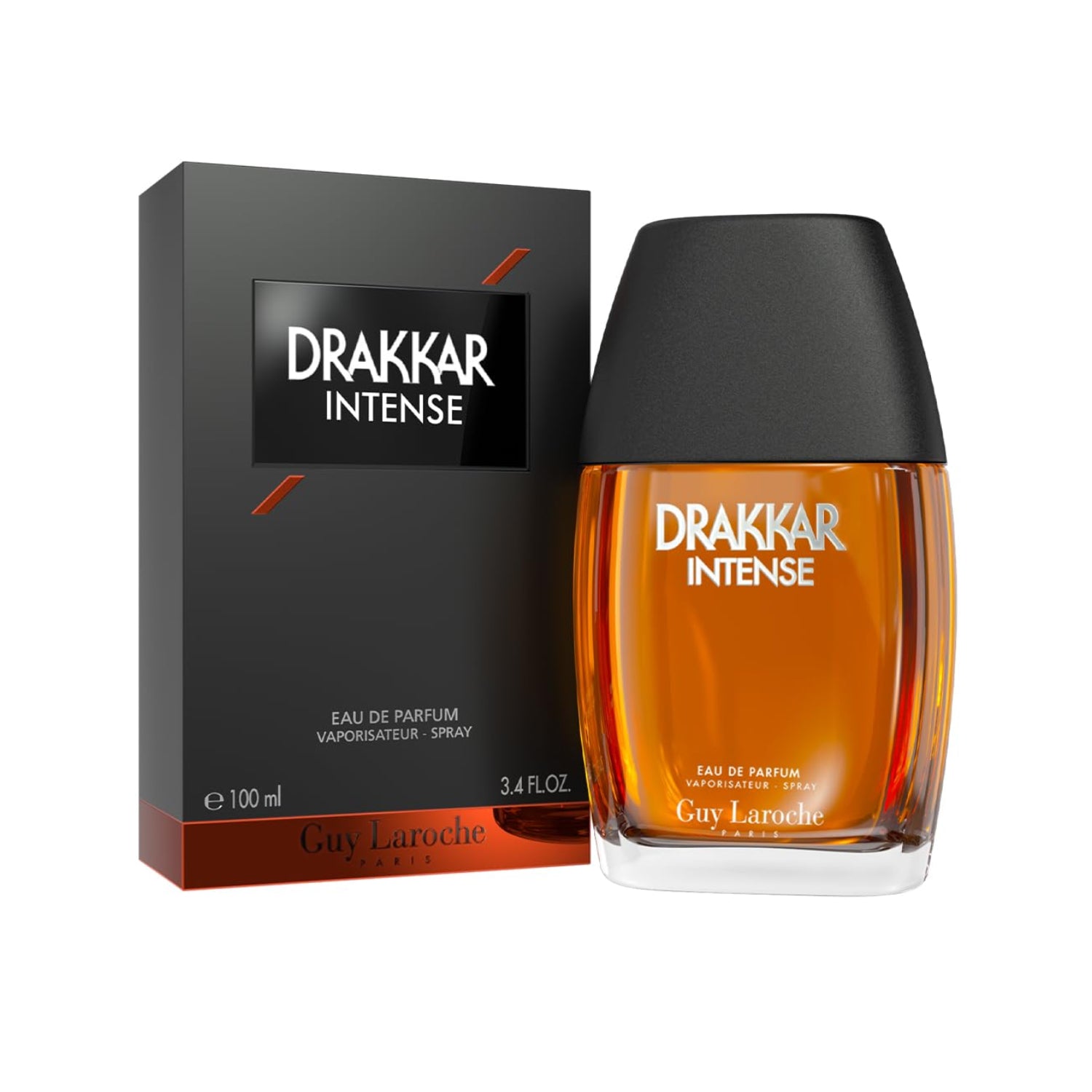 Drakkar Intense perfume bottle and packaging on a white background