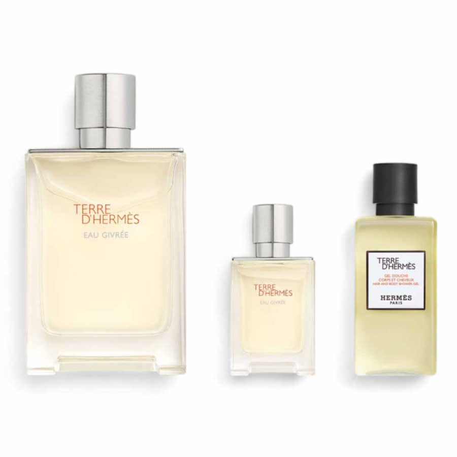 Hermès Terre d’Hermès Eau Givrée Eau De Parfum Gift Set with 100ml bottle, 12.5ml travel spray, and 80ml shower gel