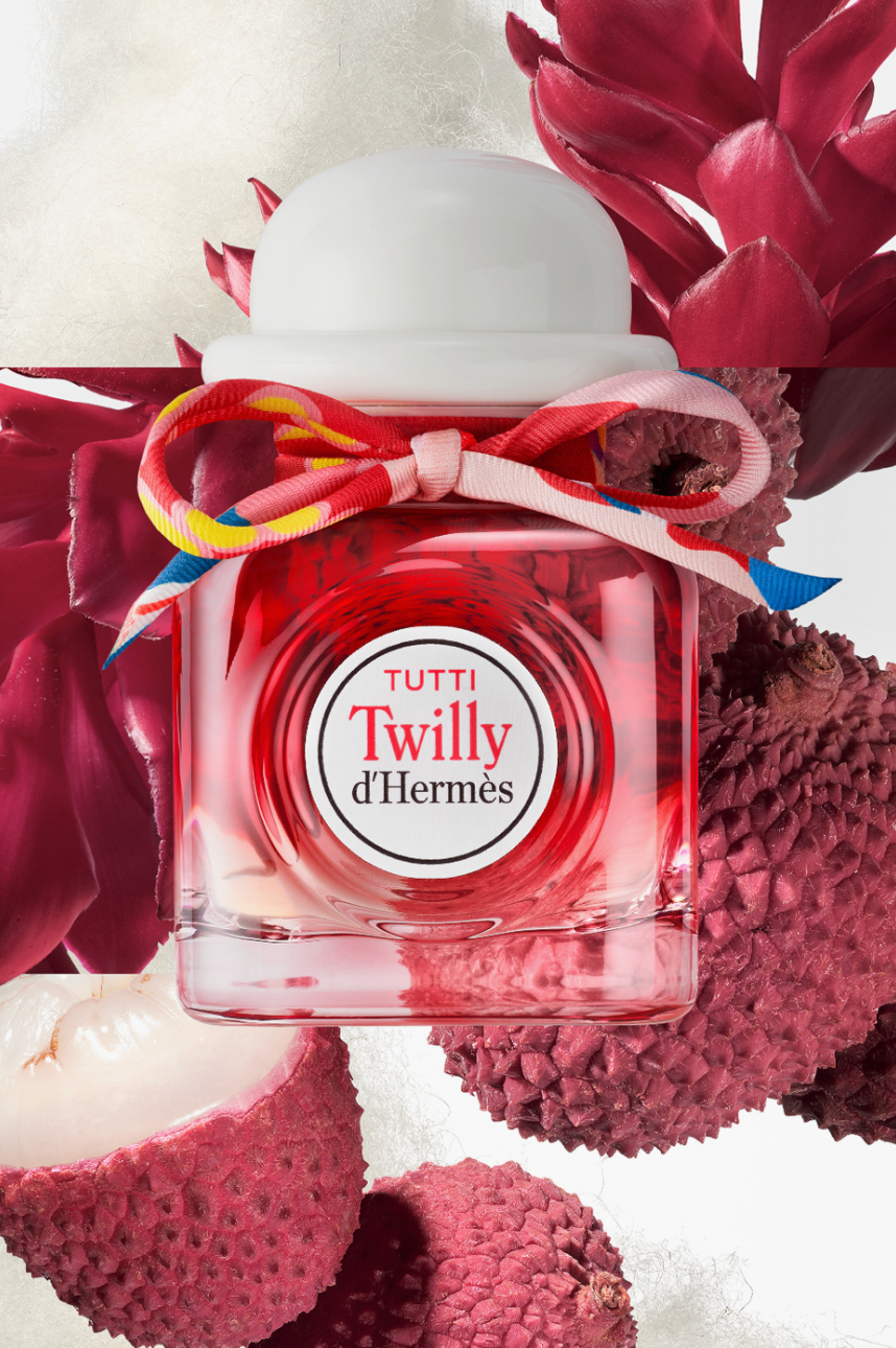 Hermès Tutti Twilly d'Hermès Eau de Parfum 85ml bottle with silk ribbon