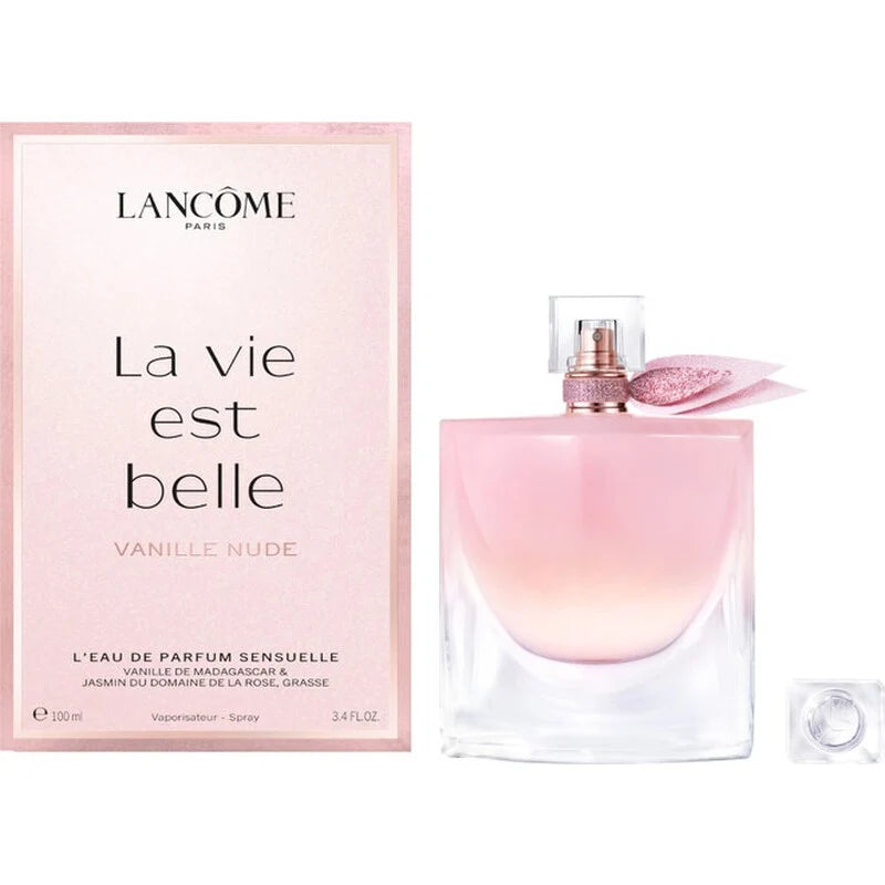 Lancôme La Vie Est Belle Vanille Nude L'Eau de Parfum Sensuelle 100ml in an opalescent lacquered jewel bottle