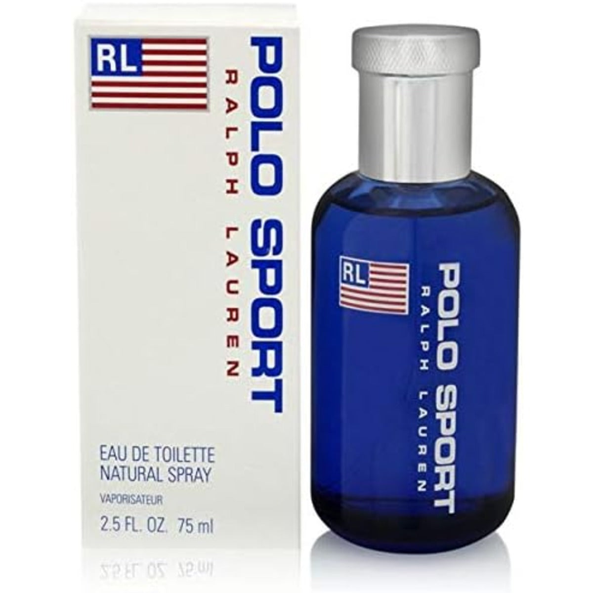 Polo Sport by Ralph Lauren EDT 75ml bottle in bold cobalt blue glass