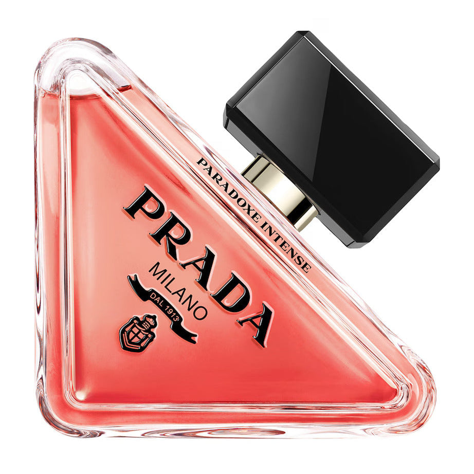 Prada Paradoxe Intense Eau de Parfum 90ml in the signature deep pink bottle with Prada lettering and clean architectural lines