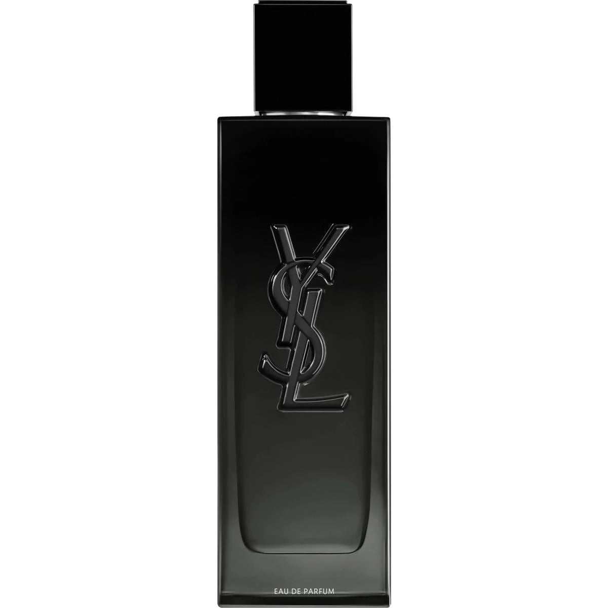 YSL MYSLF Eau de Parfum refillable 100ml bottle in black lacquered glass with Cassandre logo