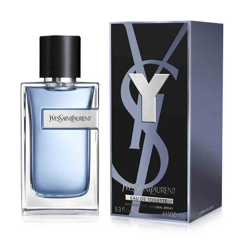 Yves Saint Laurent Eau de Toilette bottle and packaging on a white background