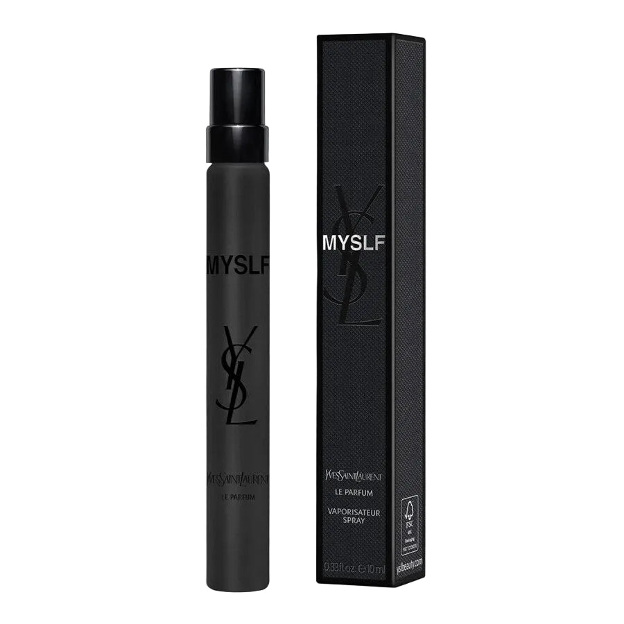 Yves Saint Laurent MYSLF Le Parfum 10ml miniature bottle – woody floral luxury men’s fragrance travel size